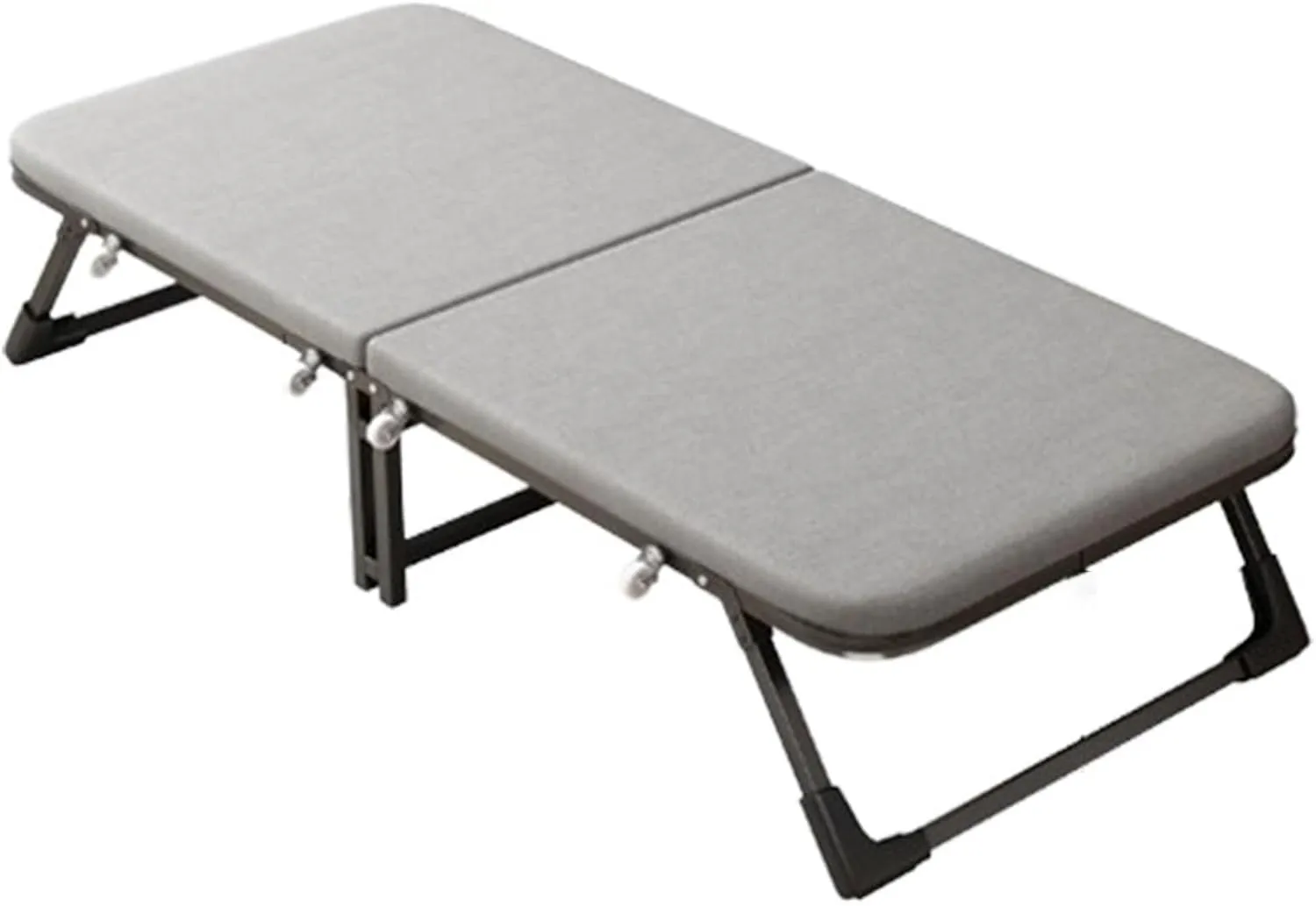 Folding Bed with Latex Pad, Portable Foldable Fold Up Camping Cot for Adults Space-Saving Guest Bed with Sturdy Metal Frame On Wheels for Office Bedroom Hospital Nursing(182 * 70 * 35cm)