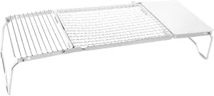 Folding Campfires Grills Stainsless Steel Campfires Cooking Rack Grills Stove Stand For Outdoor Campings Hikings Easy To Use