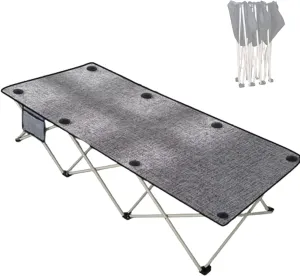 Folding Camping Bed for Adults, 190 * 68cm Heavy Duty Comfortable Sleeping Cots, Sturdy Portable Rollaway Bed for Outdoor Travel Indoor Office - Load Capacity 150kg
