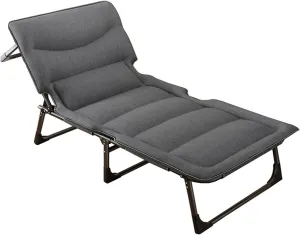 Folding Camping Cot Adjustable 4-Position Backrest Cots for Camping Load 150kg Camping Cots Portable Camping Cots for Adults
