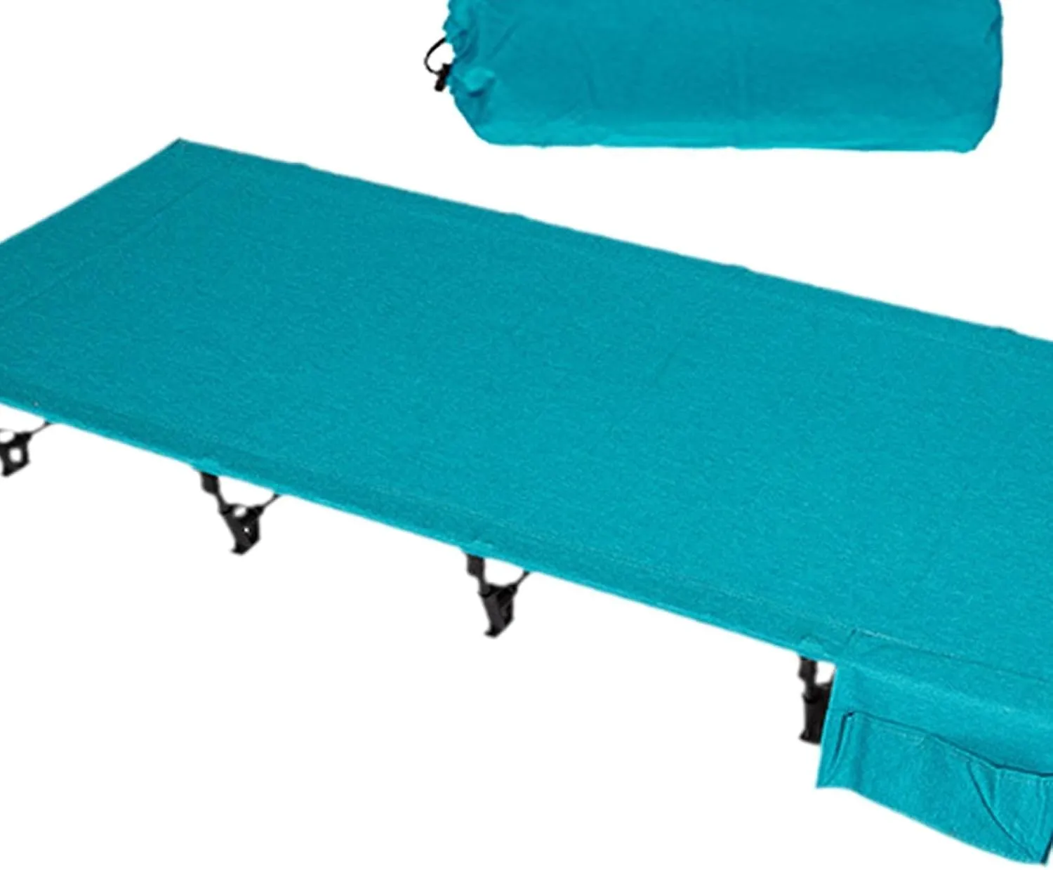 Folding Camping Cot Camp Bed with Storage Bag Practical Heavy Duty Sleeping Cot Outdoor Bed for Home RV Adults Office Napping, Blue