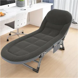 Folding Camping Cot for Adults, 5-Position Folding Chaise Lounge Chair, Outdoor and Indoor 330lbs Max Load Lounge Chair, for Camping, Pool, Beach, Patio,A