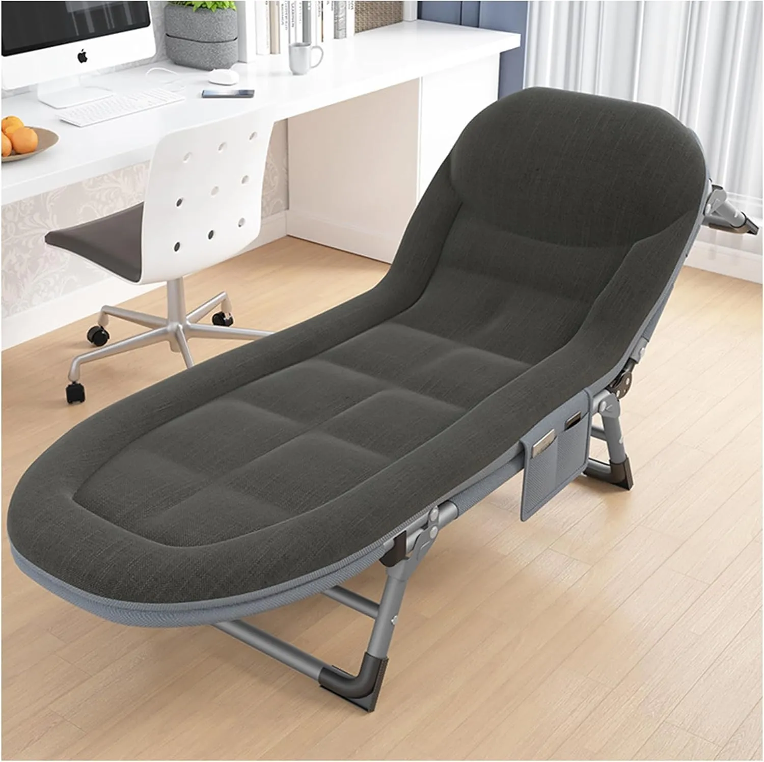 Folding Camping Cot for Adults, 5-Position Folding Chaise Lounge Chair, Outdoor and Indoor 330lbs Max Load Lounge Chair, for Camping, Pool, Beach, Patio,A