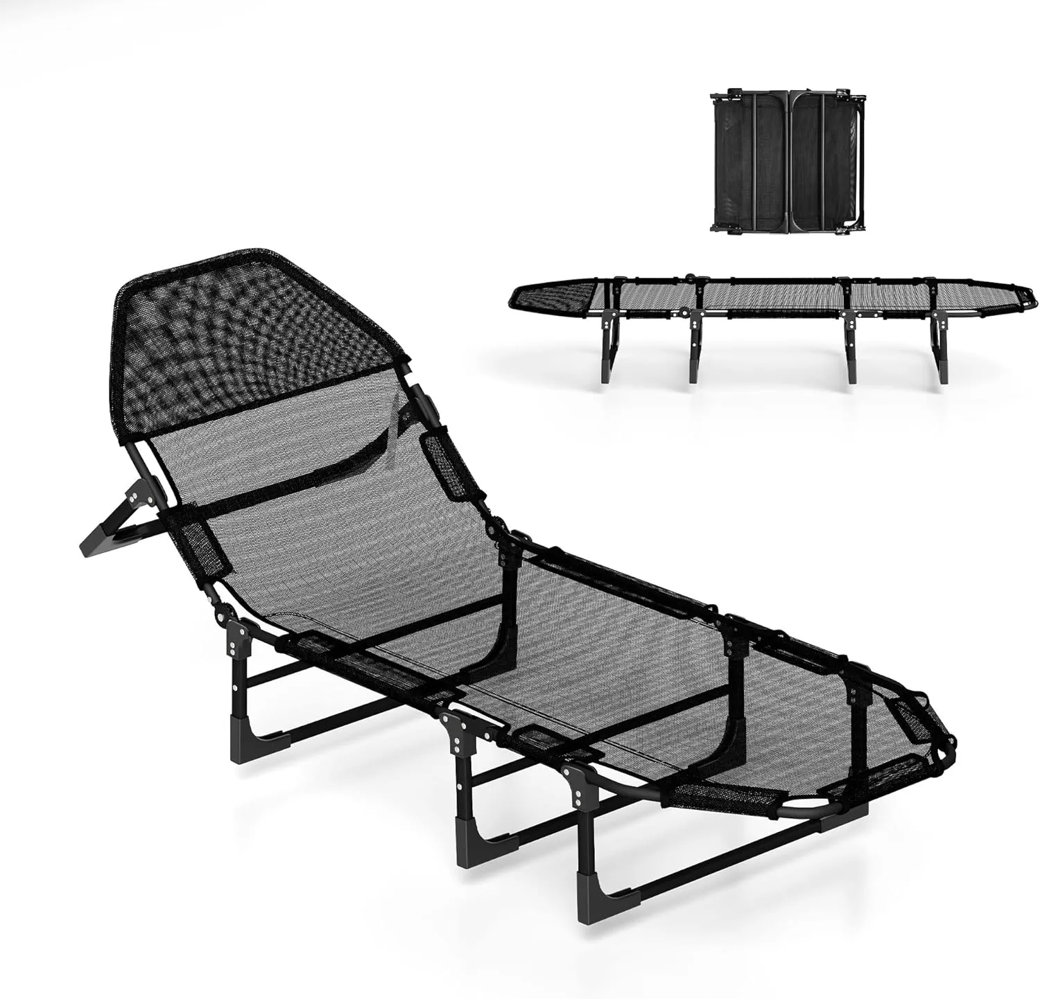 Folding Camping Cot for Adults, 6foot Portable Folding Sleeping Cot with Max Load 440 LBS, Travel Camp Cot for Beach Office Garden Sleep Over