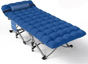 Folding Camping Cot for Adults with Mattress Portable Camp Cot Bed Sleeping Cots for Office Home Nap