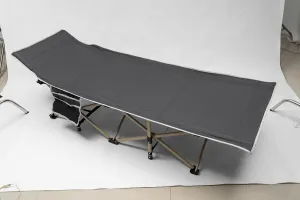 Folding Camping Cot for Adults,Lightweight Folding Camping Cot Heavy Duty Camping Bed Sleeping Cot with Carry Bag 617.29 lbs for Camp, Office, Home (Gray)