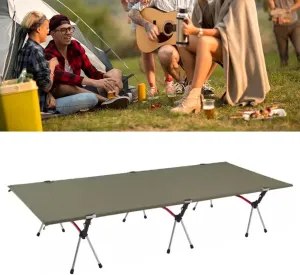 Folding Camping Cot for Adults,Portable Sturdy Sleeping Cot with Carry Bag, Support 300 lbs, Large Outdoor Foldable Travel Cots for Camping Beach Home Nap(Green)
