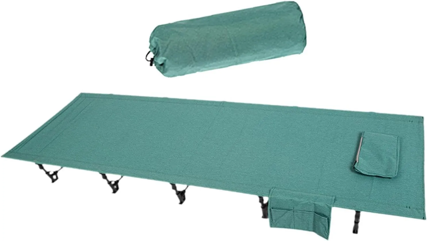 Folding Camping Cot Sleeping Cot Lightweight Heavy Duty Single Sturdy Outdoor Bed Camp Bed for Mountaineering Beach RV Hiking, Green