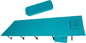 Folding Camping Cot Sleeping Cot Sturdy Single Aluminum Alloy Polyester Camp Bed Outdoor Bed for Home Beach RV Office Napping, Blue