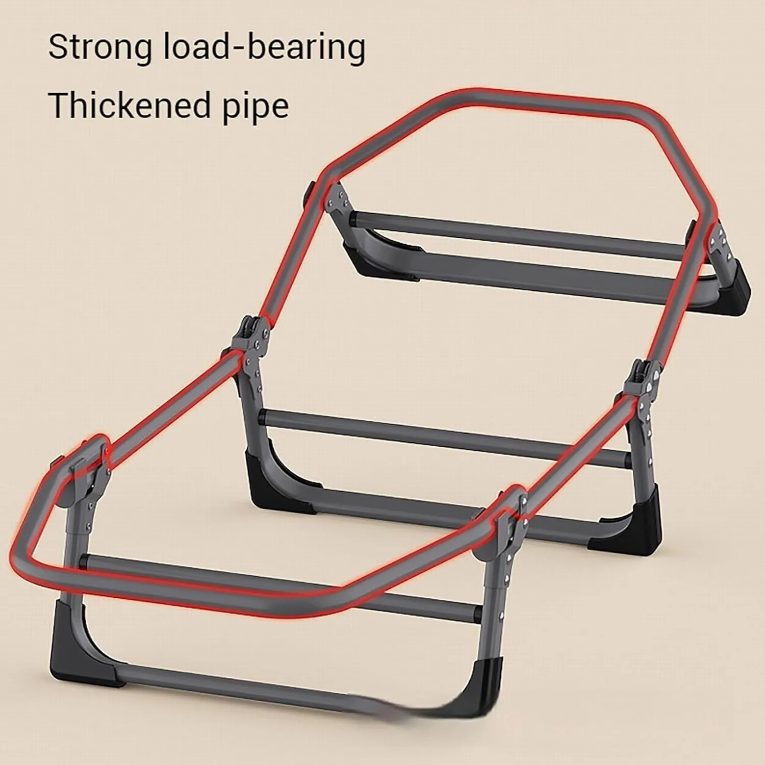 Folding Camping Cot with Adjustable Backrest, Portable Outdoor Bed for Camping, Terrace and Emergency Use, Compact Sleeping Cot for Single Adults, Max Load 450 LBS(Size:L2)