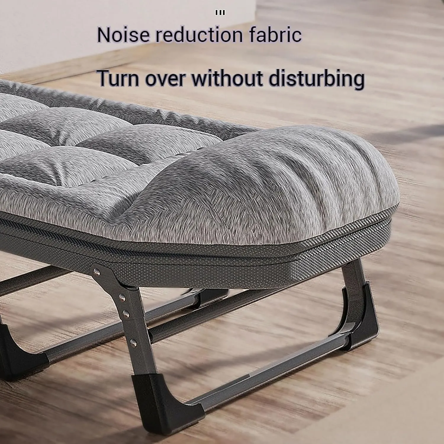 Folding Camping Cot with Adjustable Backrest, Portable Outdoor Bed for Camping, Terrace and Emergency Use, Compact Sleeping Cot for Single Adults, Max Load 450 LBS(Size:L2)