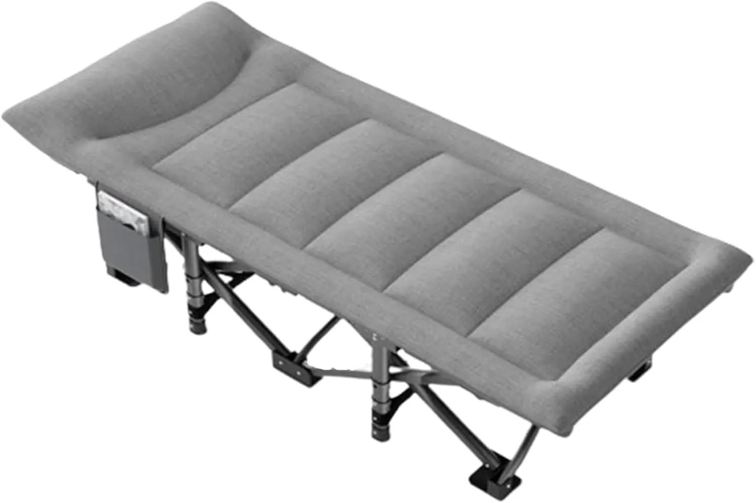Folding Camping Cot,Camping Cot for Adults, Portable Folding Cot for Sleeping Lightweight Tent Cot with Storage Backpack Supports 160kg(Grey)