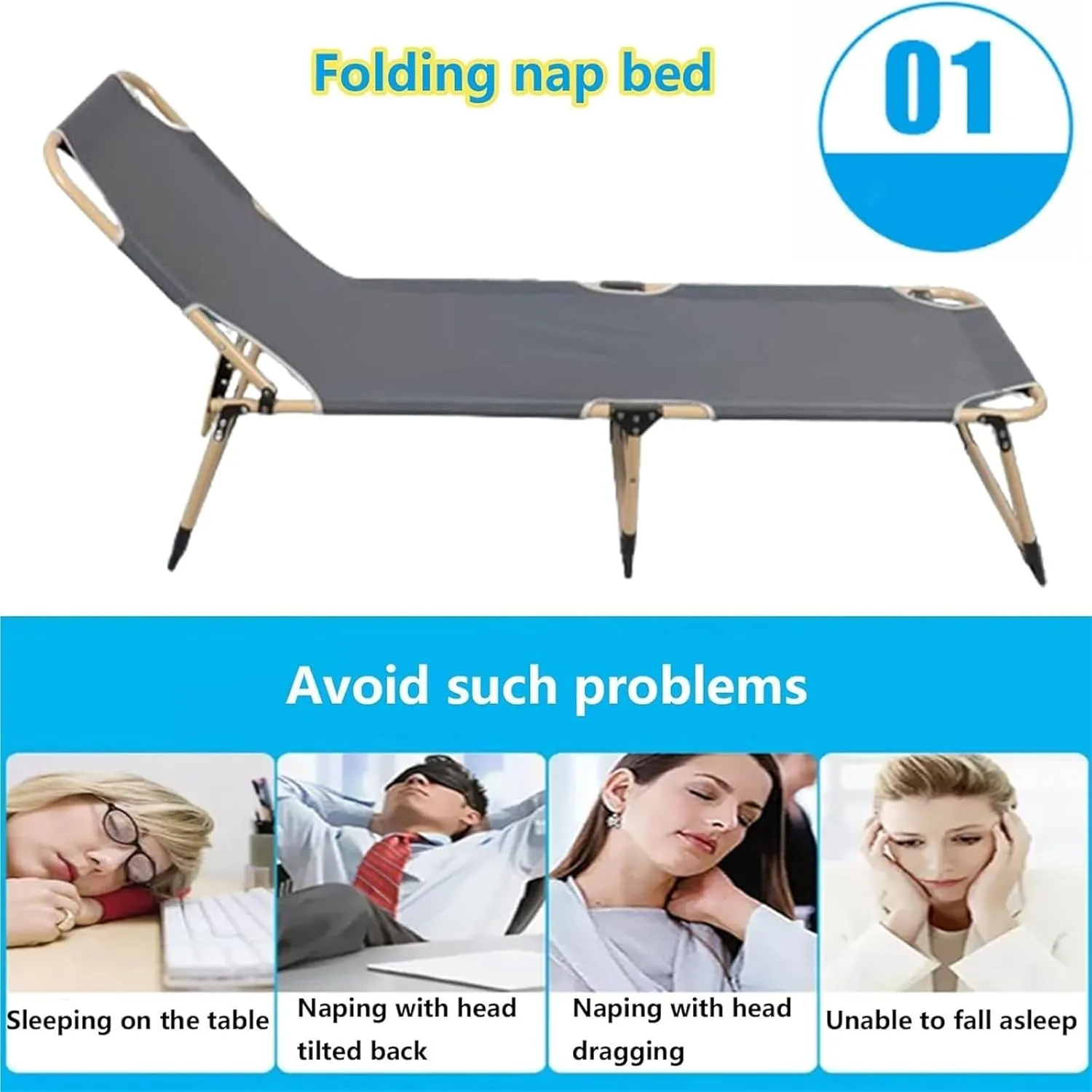 Folding Camping Cot,Camping Cot for Adults, Portable Oxford Cloth Sleeping Bed Outdoor Lightweight Cots for Adults for Camping Beach Lounging BBQ Hiking Office