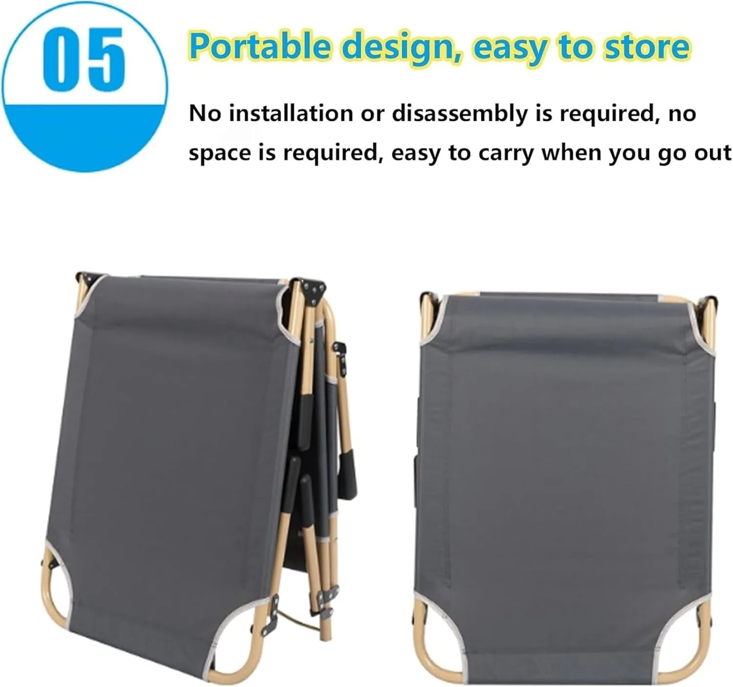 Folding Camping Cot,Camping Cot for Adults, Portable Oxford Cloth Sleeping Bed Outdoor Lightweight Cots for Adults for Camping Beach Lounging BBQ Hiking Office