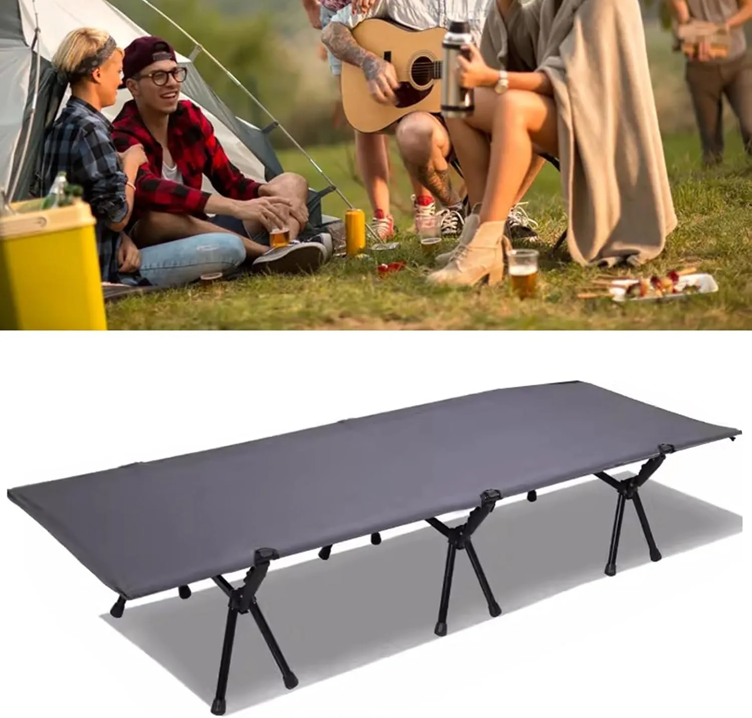 Folding Camping Cot,Max Load 120kg Cots for Sleeping Camp Cots for Adults Kids Teenage Portable Travel Camp Cot Pad for Home Office