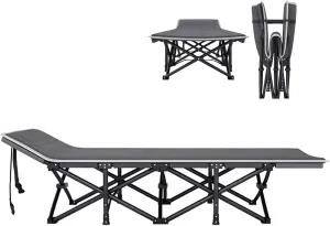 Folding Camping Cots for Adults Extra Wide Supports 441 lbs Space-Saving, Queen-Size Sleeping Cots for Adults 190 X 67 X 35cm, for Office, Camping