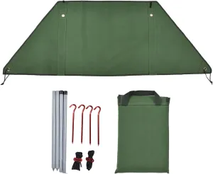 Folding Stove Windscreen with Support Rods for Camping, BBQ, Grills, and Outdoor Picnic Windbreaks