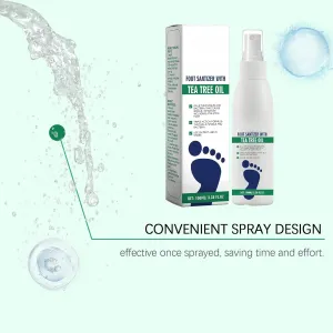 Foot Sanitizer Spray with Tea Tree Oil, Tea Tree Oil Feet Spray, Clear Foot Sanitizer Spray (2PCS)