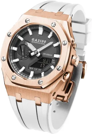 For GA2100HC-4A Metal Watch Case Silicone Watchband 316 Stainless Steel Modified Accessories Kit