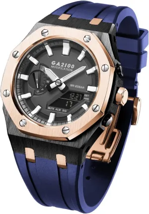 For GA2100SU-1A Metal Watch Case Silicone Watchband 316 Stainless Steel Modified Accessories MOD Kit
