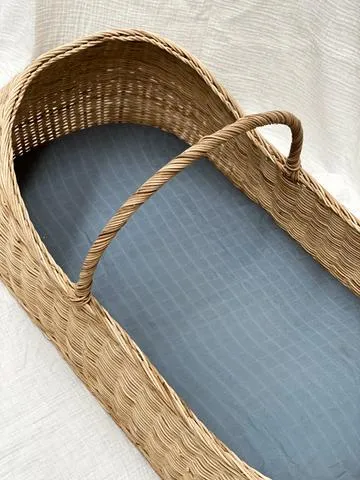 French Blue Muslin Sheets