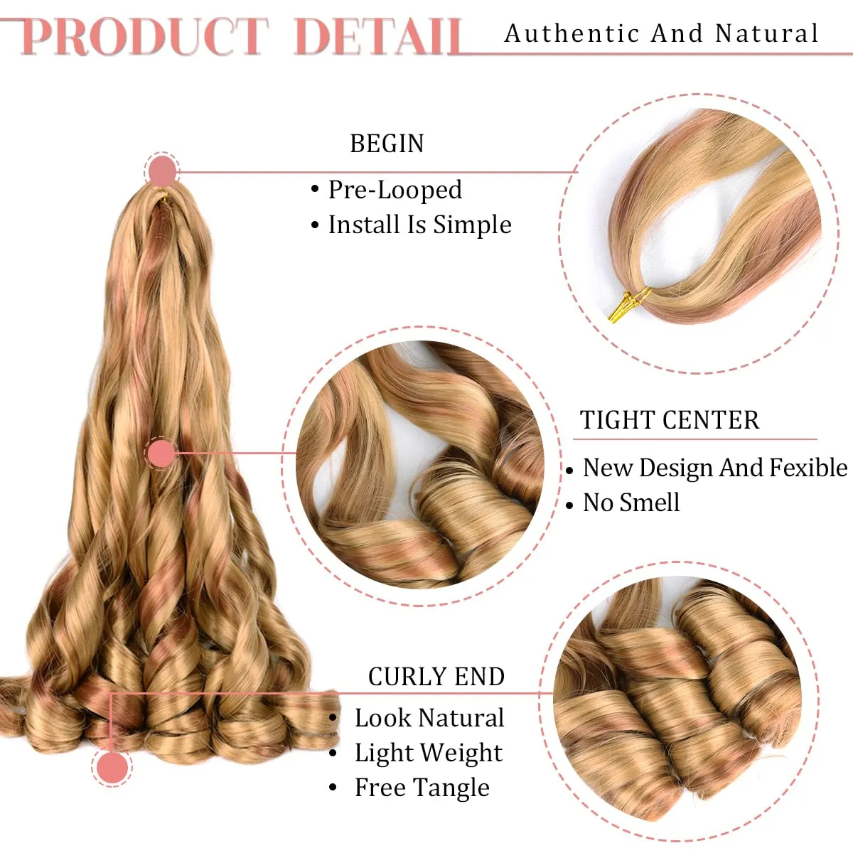 French Curly Braiding Hair for Box Braids P27/30 Braiding Hair 8 Packs 16 Inch 75G/Pack Crochet Braids Spanish Curly Synthetic Spiral Curl Silky Braiding Hair Extensions (16 Inch,8 Packs,P27/30)