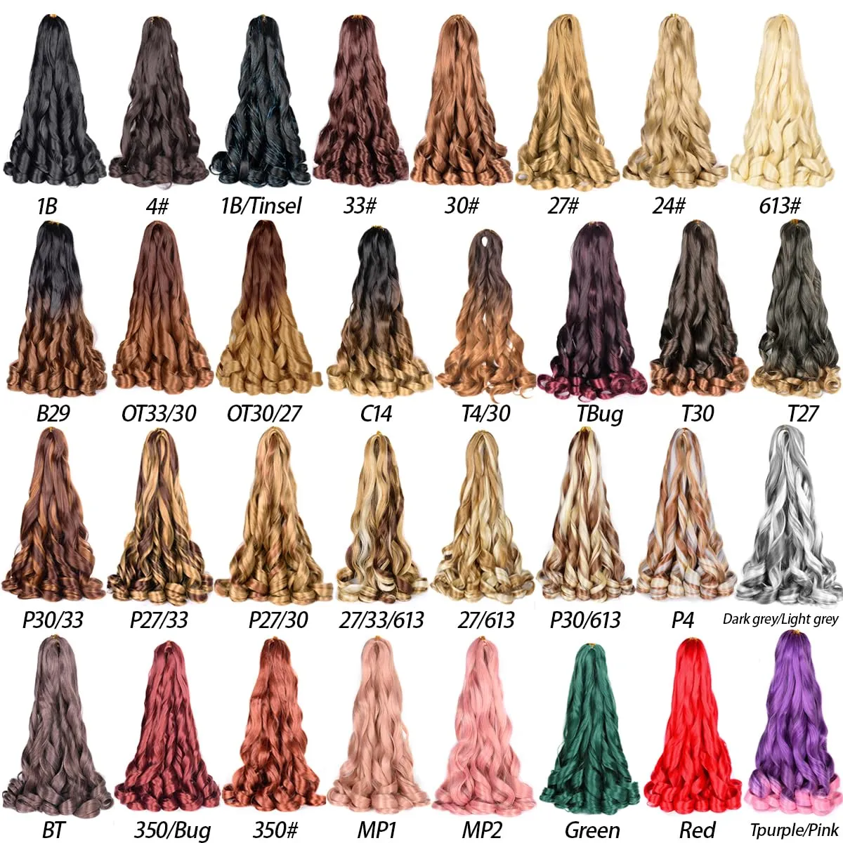 French Curly Braiding Hair,#4 Brown Synthetic Bouncy Braiding Hair 75g/Pack Crochet Hair Extensions 24Inch 8Pack French Curl Braiding Hair Extensions