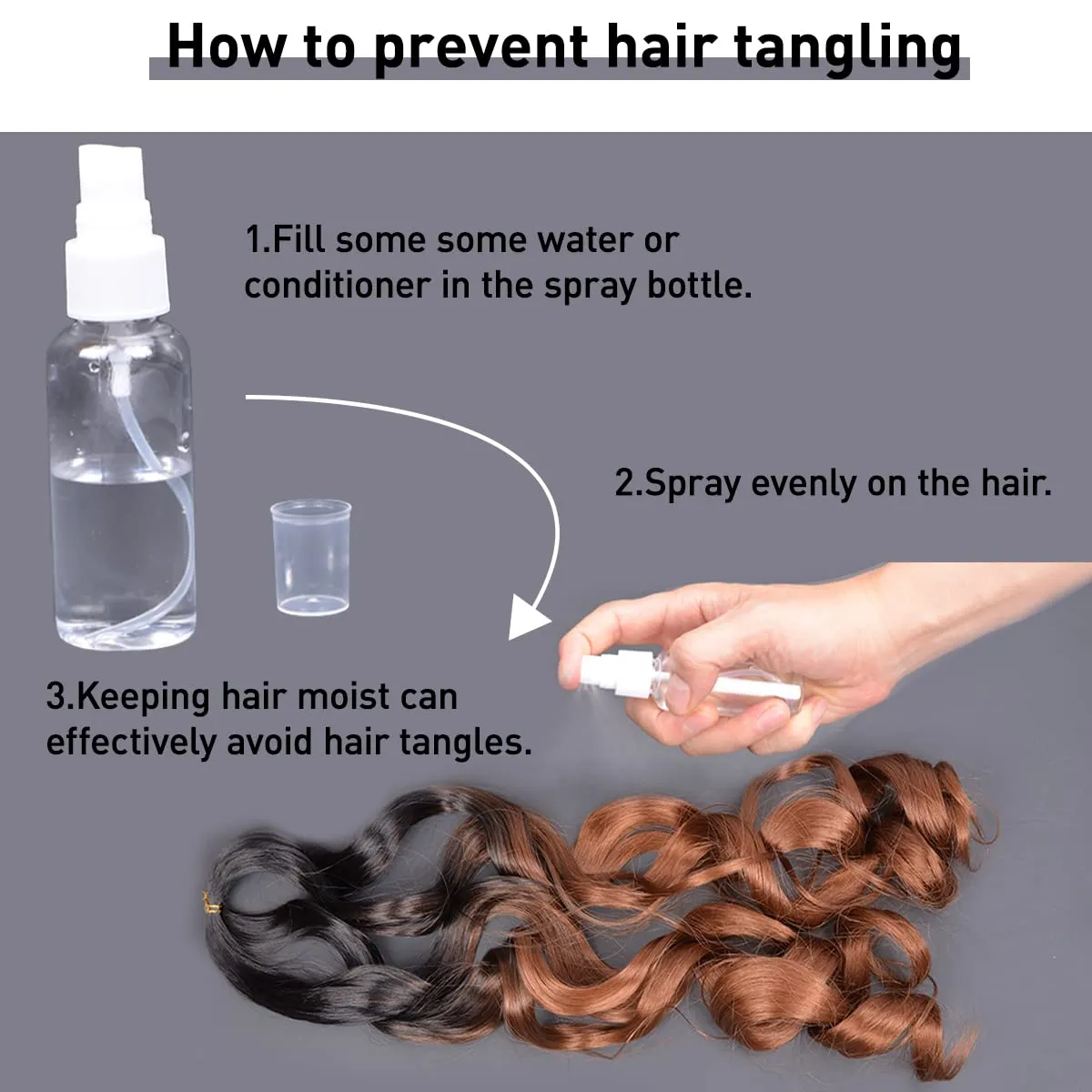 French Curly Braiding Hair,#4 Brown Synthetic Bouncy Braiding Hair 75g/Pack Crochet Hair Extensions 24Inch 8Pack French Curl Braiding Hair Extensions