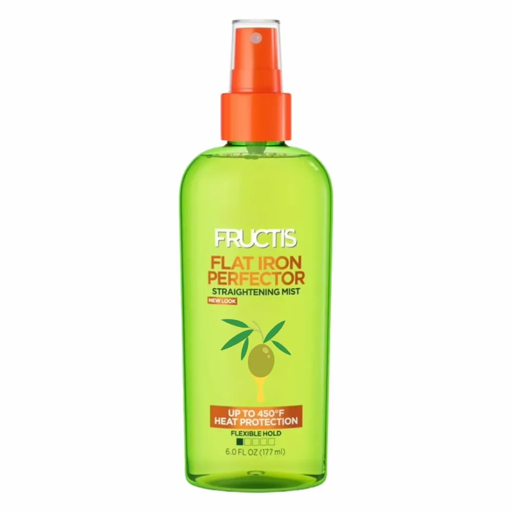 Fructis Flat Iron Perfector, Heat Protection Hair Spray, Argan Oil, 6 Fl Oz Pack of 6