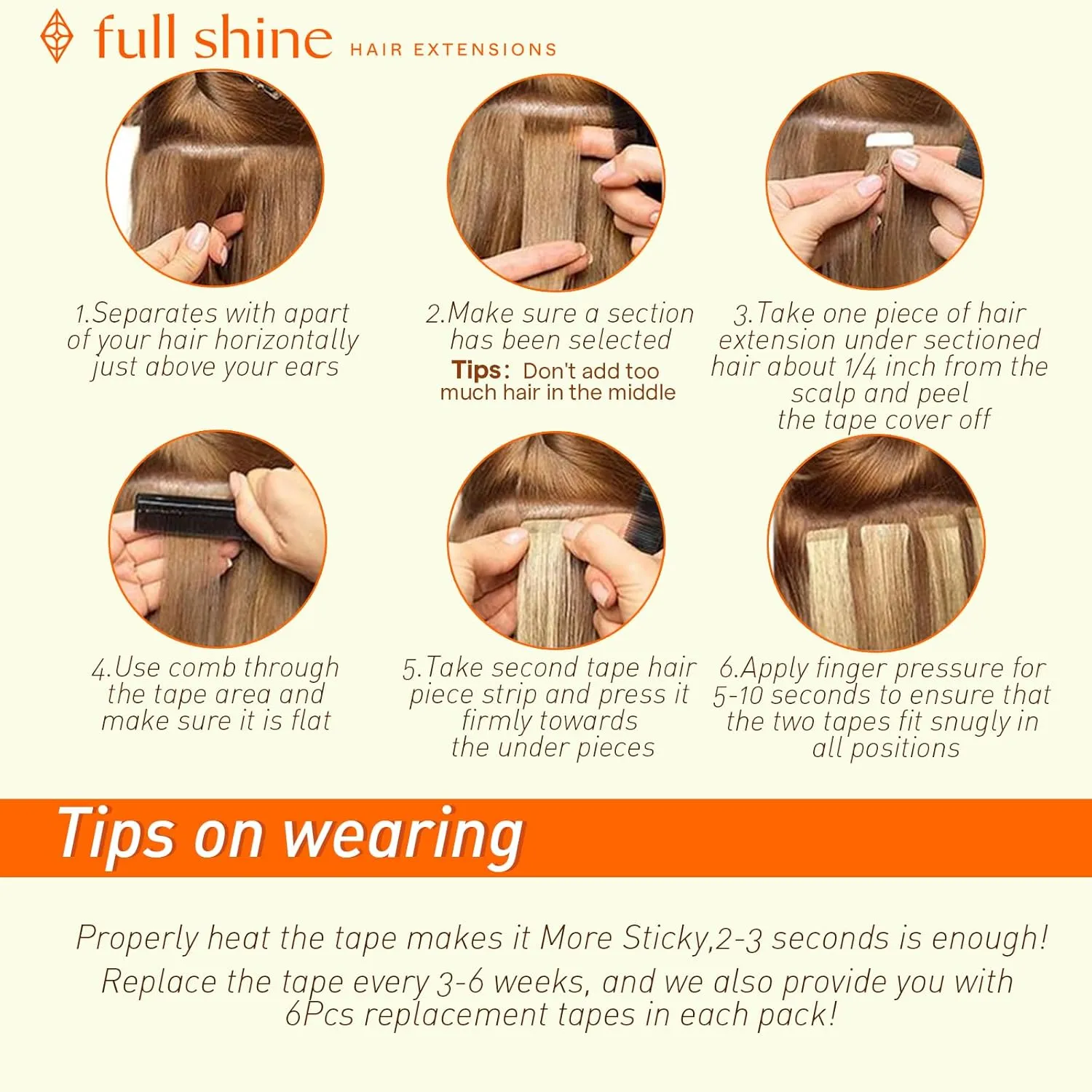 Full Shine Tape in Extensions 16 Inch Invisible Tape Hair Extensions Real Human Hair Color 2 Brown Fading to 8 Ash Brown and 2 Glue on Hair Extensions 50 Gram 20 Pcs Double Sided Tape for Women