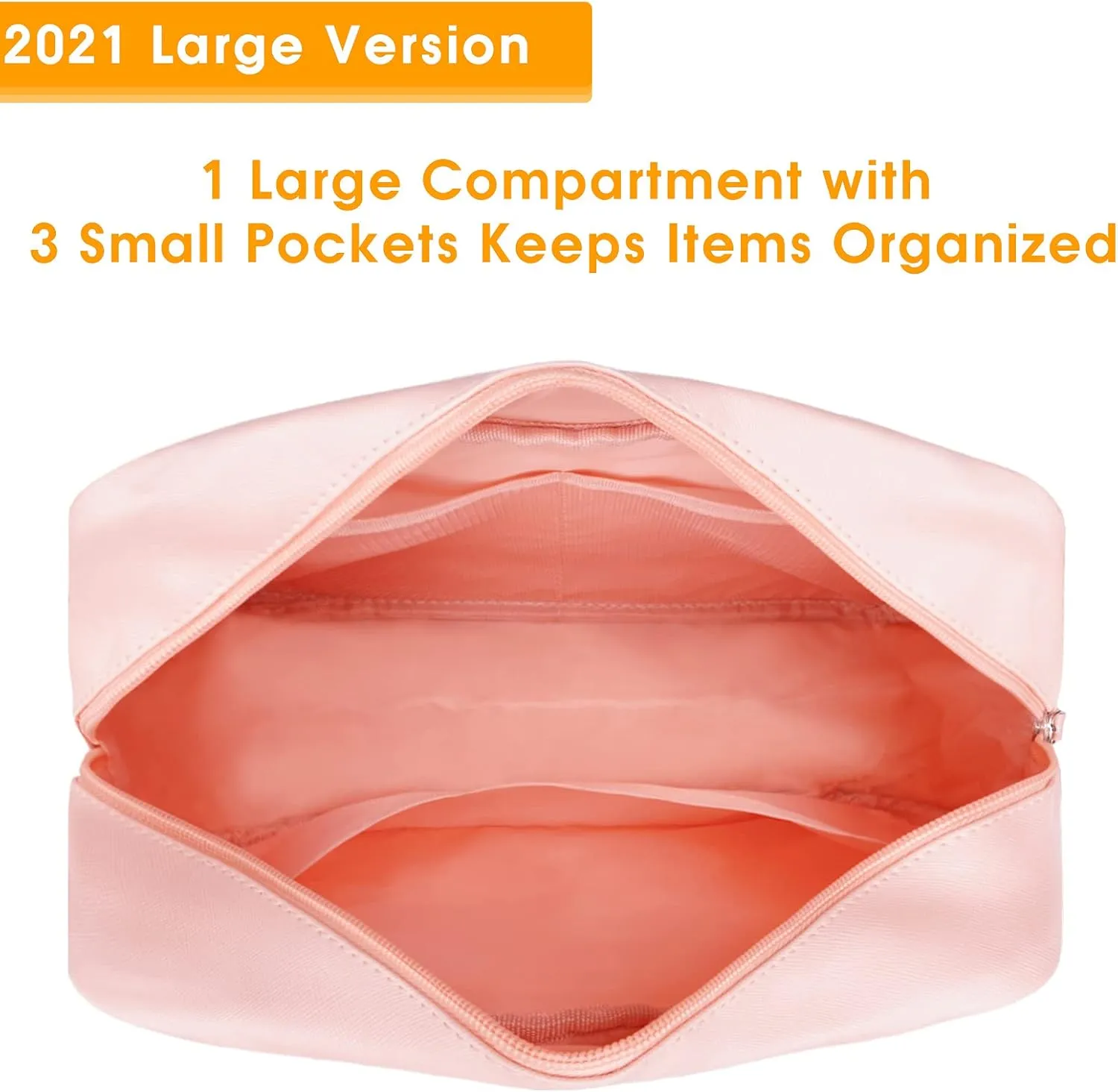 Full Size Toiletry Bag Women Large Cosmetic Bag Travel Makeup Bag Organizer Medicine Bag for Toiletries Essentials Accessories (Large, Pink)