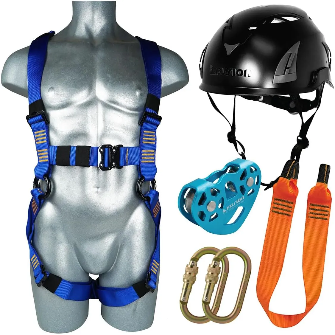 Fusion Climb Zipline Harness Kit for Kids Backyard Outdoor, Playground Entertainment with Stainless Steel Pulley