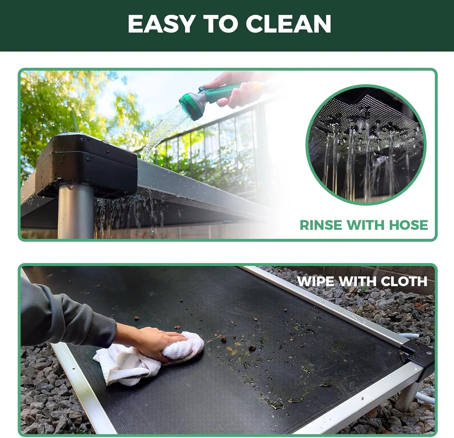 FXW TitanNest Cooling Chew-Proof Elevated Dog Bed, Washable Raised Cot for Outdoor/Camping/Indoor Use, Waterproof & Durable Pet Bed for Medium and Large Dogs, 42-Inch, Black