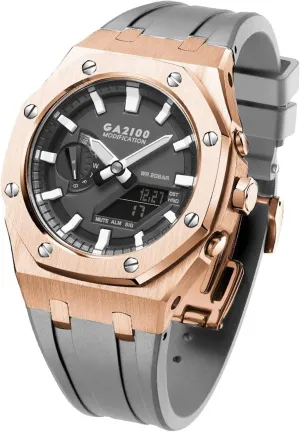 GA2100 MOD Kit For GA2100-7A Metal Watch Case Silicone Strap 316 Stainless Steel Modified Accessories Bracelet Bezel bands