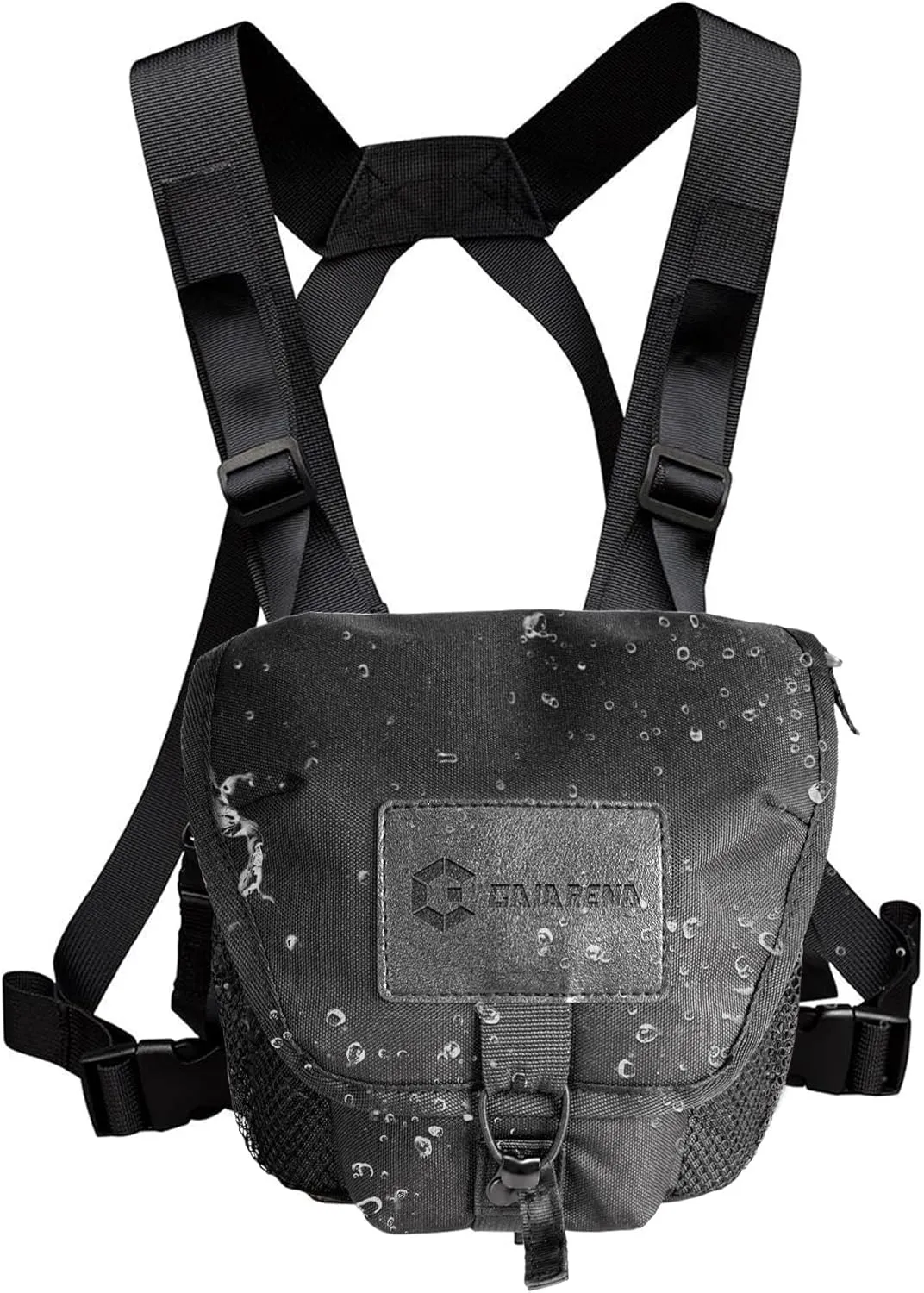 GAIARENA Waterproof Binocular Harness Chest Pack, Bino Harness Case with Rangefinder & Cellphone Pocket for 12x42 Binoculars Lightweight Binocular Pack for Hunting, Hiking (New Version)