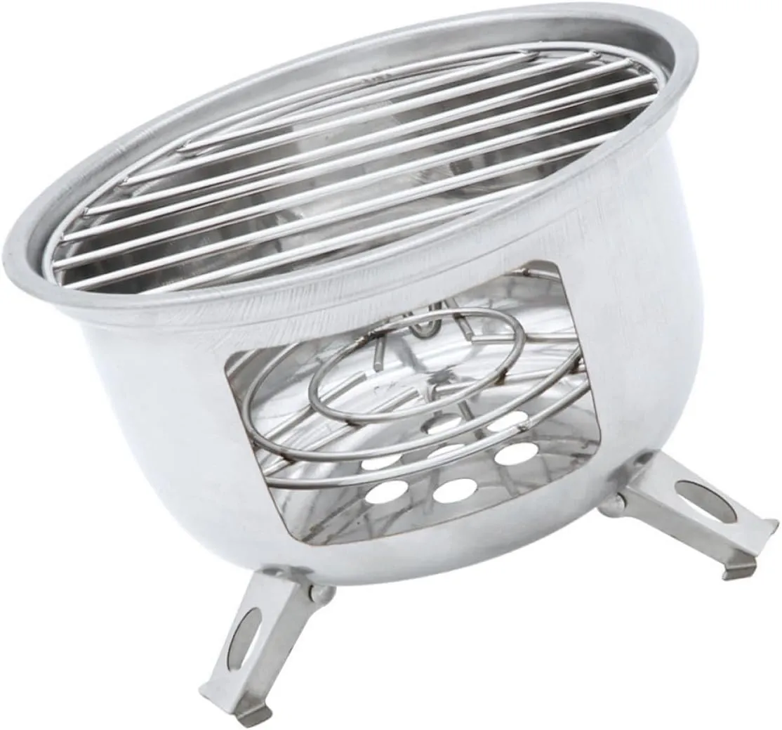 GALPADA Outdoor Stoves for Cooking Bbq Grill Mini Portable Round Camping Grill