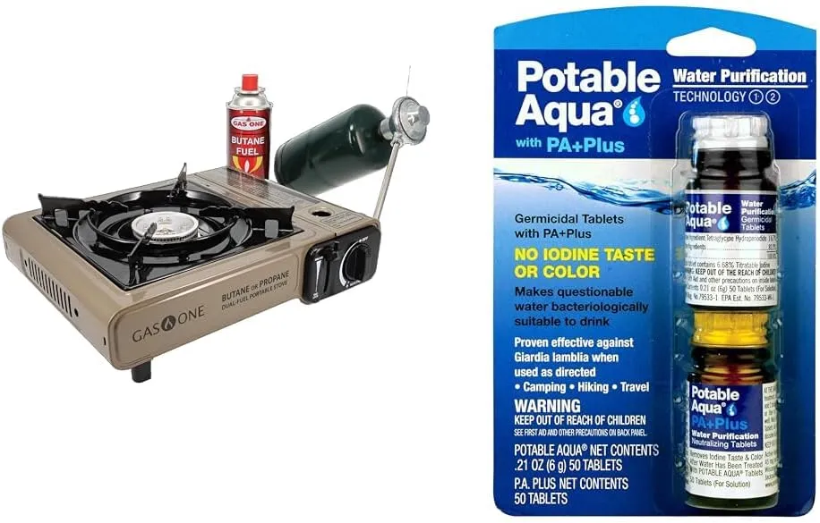 Gas One GS-3400P Propane or Butane Stove Dual Fuel Stove Portable Camping Stove - Patent Pending - with Carrying Case Great for Emergency Preparedness Kit