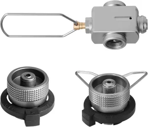 Gas Refill Adapter and Gas Saver Plus Set, Fuel Canister Refill Adapter for Stoves Gas Convertor Shifter Lockable Convert Adapter for Nozzle Bottle Type Butane Gas Cartridge Canister, Z15 Z11 Z10