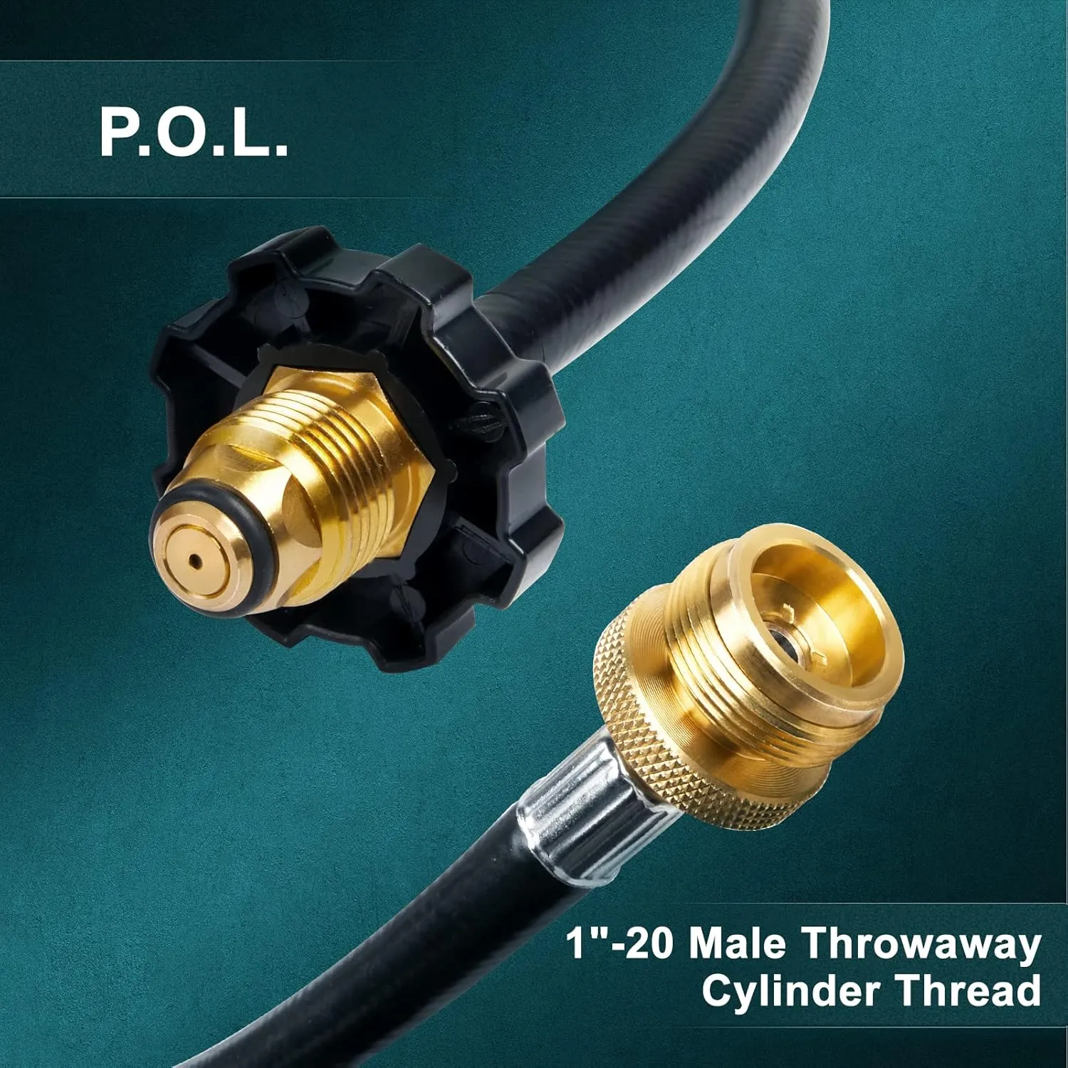 GASPRO 12-Foot Propane Hose Adapter, Compatible with Mr. Heater Buddy Heater, Portable Grill, and More, Connects to 5-100lb Tank