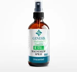 Genesis Magnesium Spray 4oz – Unscented Pure Magnesium Oil for Sleep, Muscle Discomfort, Aches & Cramps – Organic, Unscented, Topical Spray for Feet, Muscle & Body – Made in USA