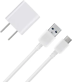 Genuine Charging 1A Wall Kit Upgrade Compatible with Bose QuietComfort 45 as a Replacement Plus Detachable Hi-Power USB-C 2.0 Data Sync Cable! (White 110-240v)