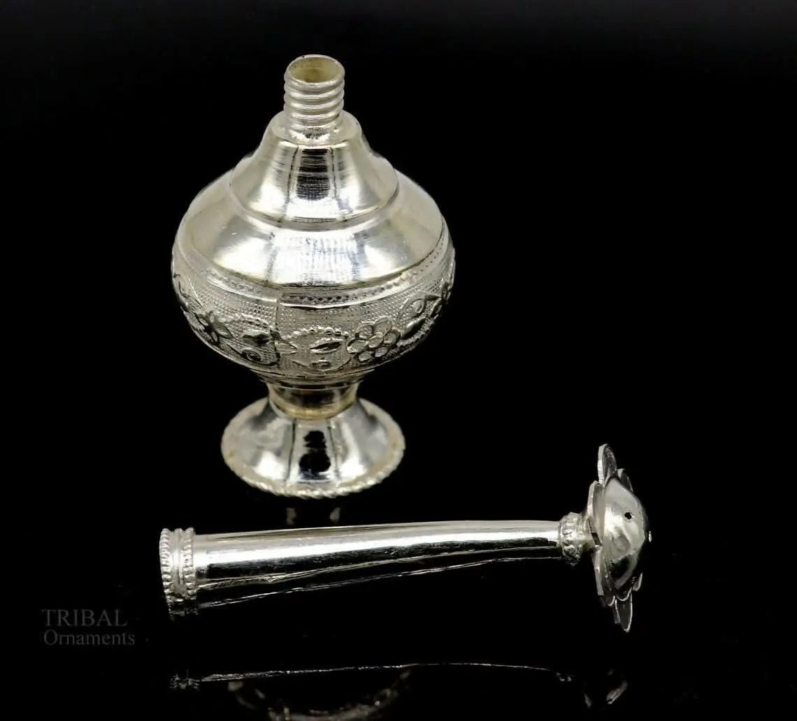 German Silver silver vintage design Attardani, pooja spray bottle (TPT)