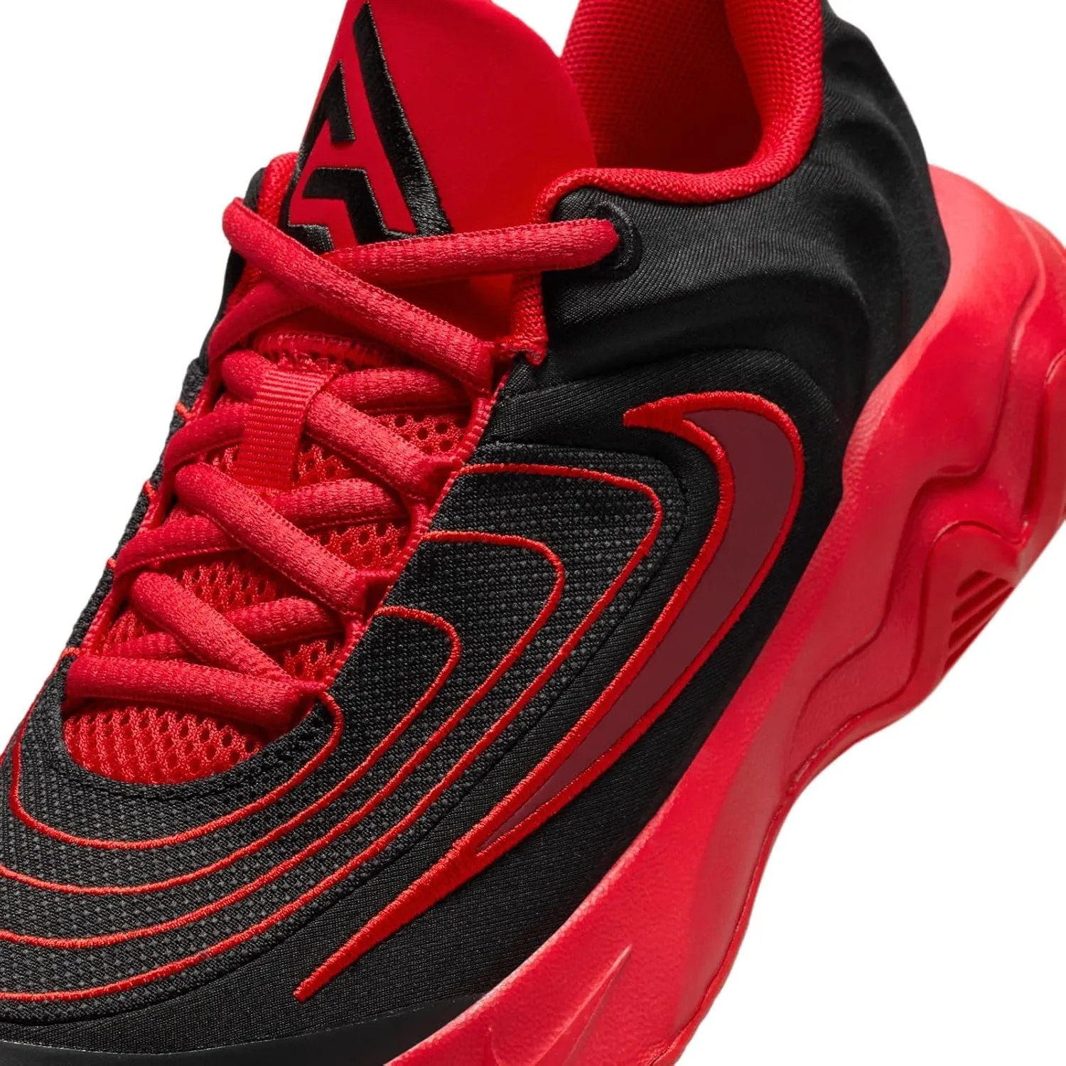 Giannis Immortality 4 Big Kids' Basketball Shoes (FZ6734-005, Black/University Red/Team Red)