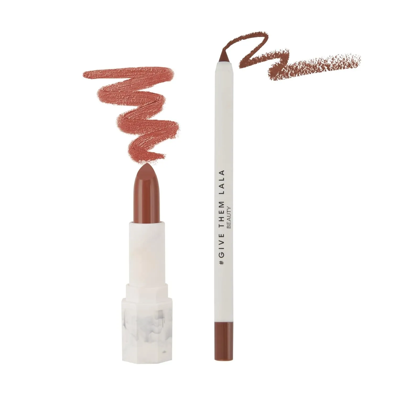 GIVE THEM LALA Lip Liner and Lipstick Set - BUBBA Lip Kit For Long Lasting, Moisturizing Wear- All Day Lipstick and Liner with Silky Smooth Finish - Cruelty-Free Lip Makeup (Bubba Lip)