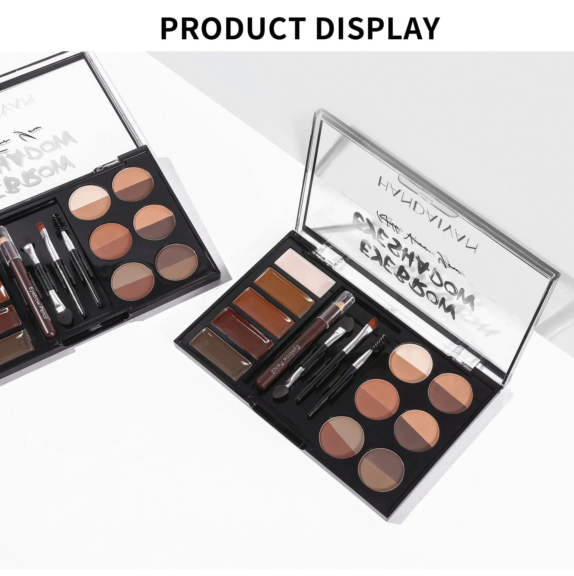 GMA013 - Professional Eyebrow Makeup Powder & Stencil Set