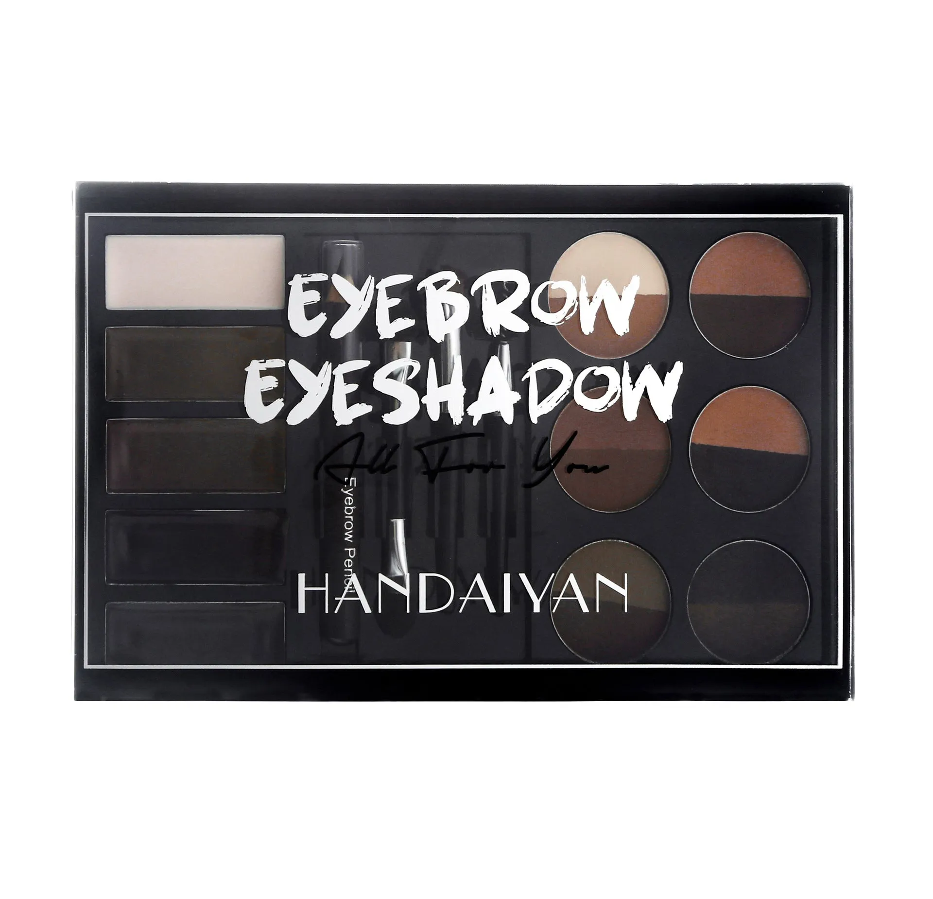 GMA013 - Professional Eyebrow Makeup Powder & Stencil Set