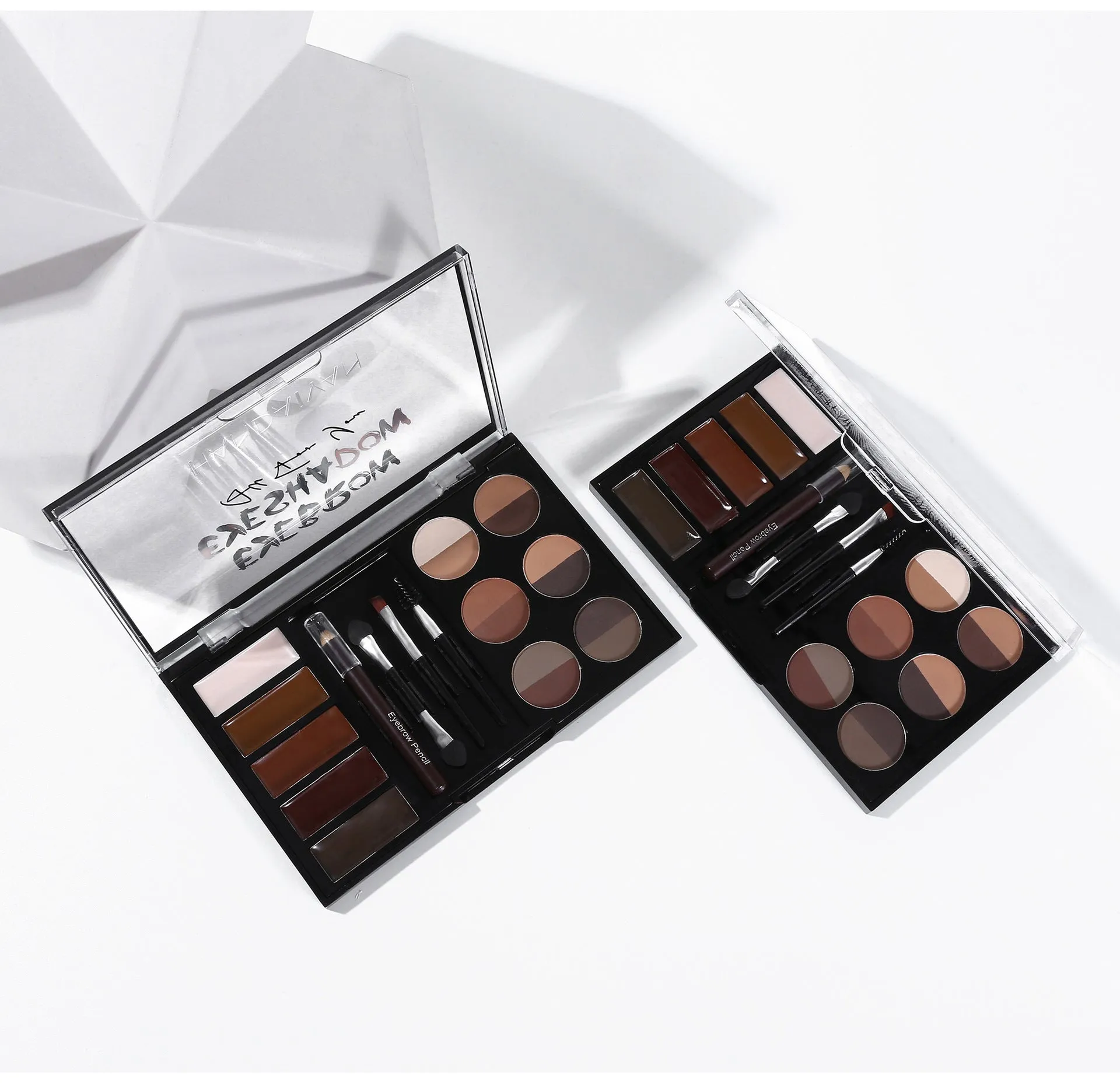 GMA013 - Professional Eyebrow Makeup Powder & Stencil Set