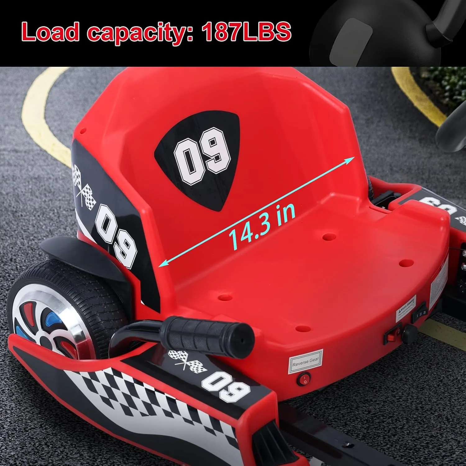 Go Kart 36V Electric Drift Kart Car with Adjustable Seat 16 MPH Child Electric Drift Go-Kart 350W Powerful Motor Outdoor Ride on Toy Drift/Sport Mode High-Speed Racing and Immersive Gaming