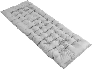 GOFLAME Camping Cot Mattress, Sleeping Cot Pad with Soft and Breathable Crystal Velvet, 75” x 27.5” Lightweight Comfortable Camping Cot Pad for Outdoor Hiking Vacation Traveling (Grey)