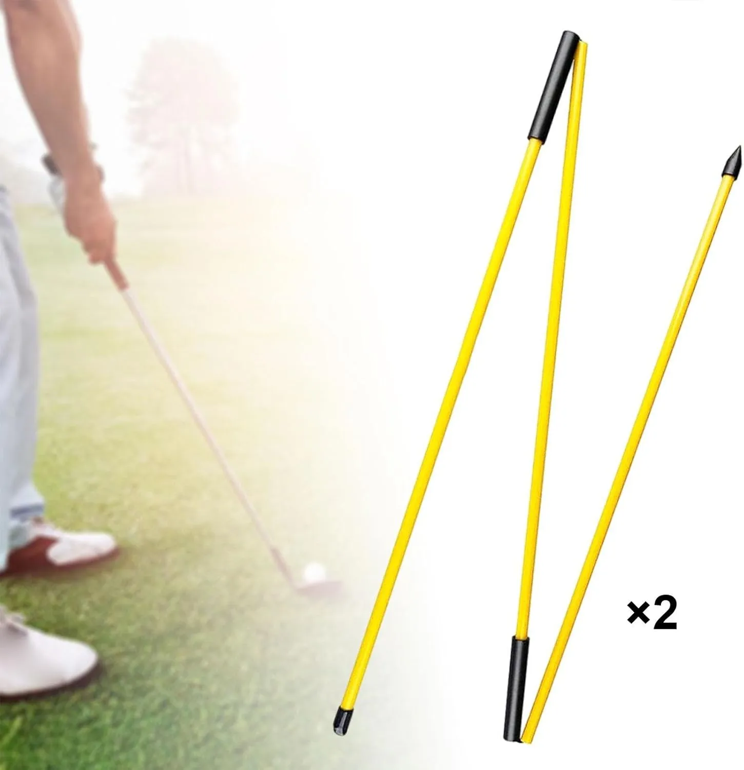 Golf Swing Alignment Kit with Compact Storage Solution